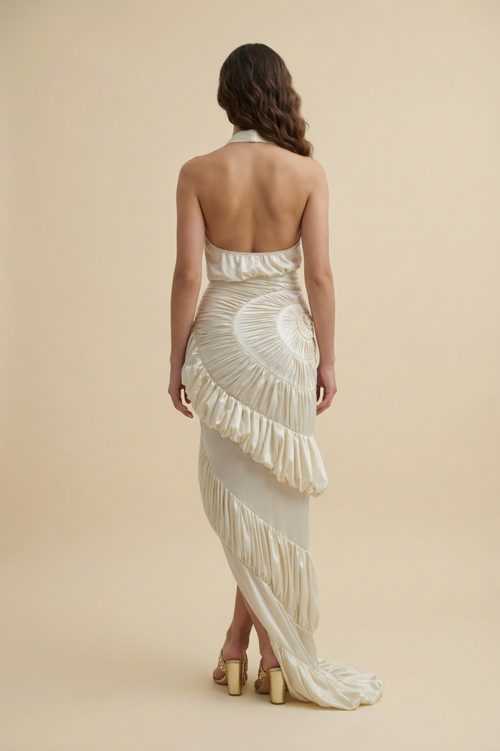 Diana Halter Backless Tulle Maxi Dress - Hot fashionista
