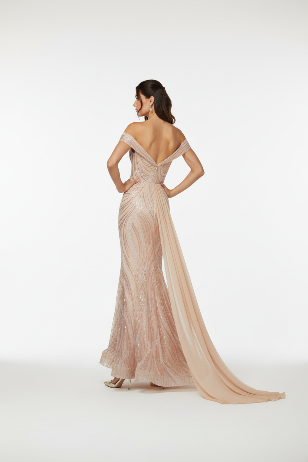 Lila Shimmer Cascade Gown - Hot fashionista
