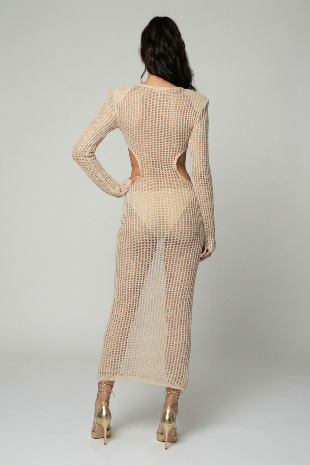 Francesca Open Crochet Knitted Dress - Hot fashionista