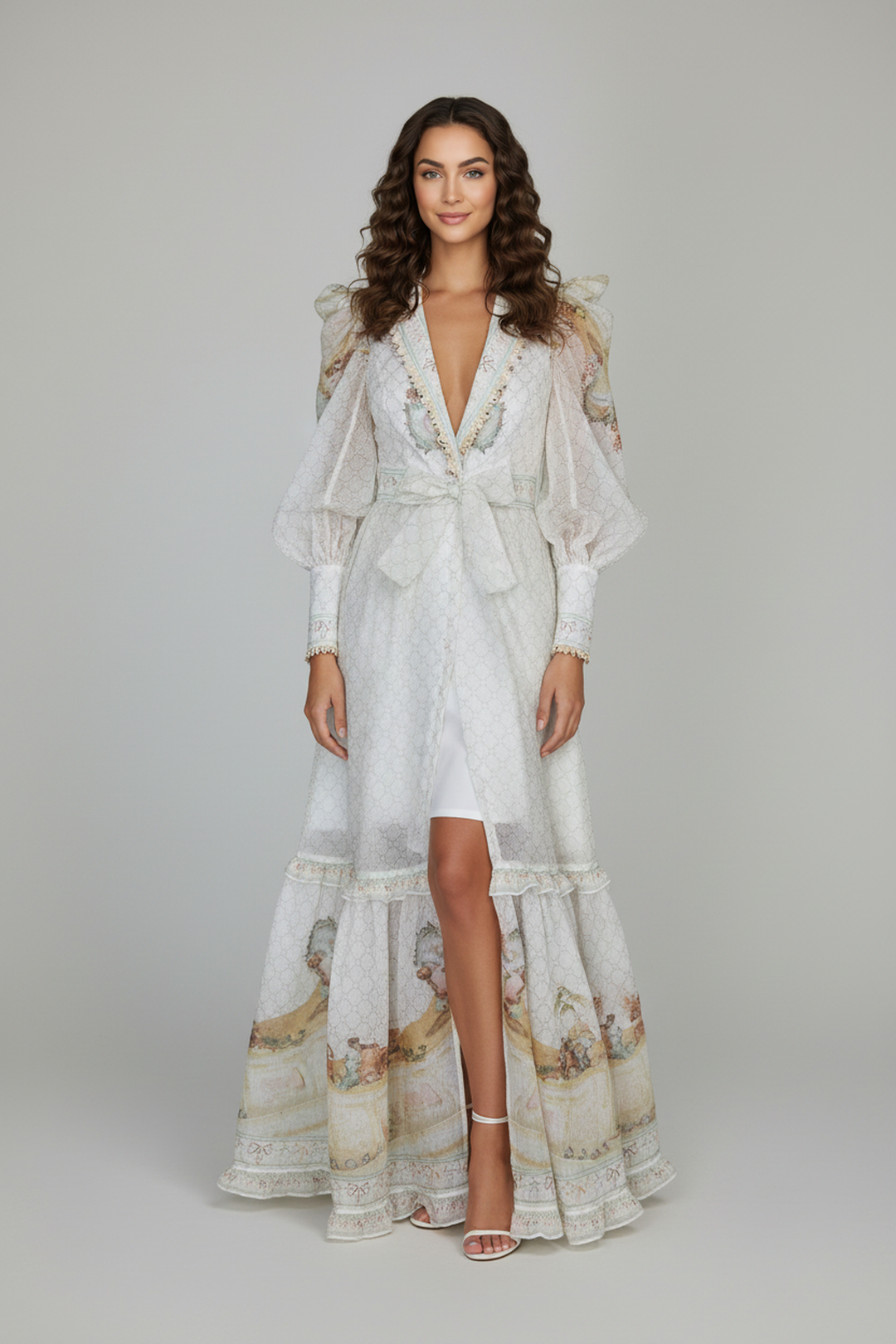 Brooke Open V-Neck Floral Dress - Hot fashionista