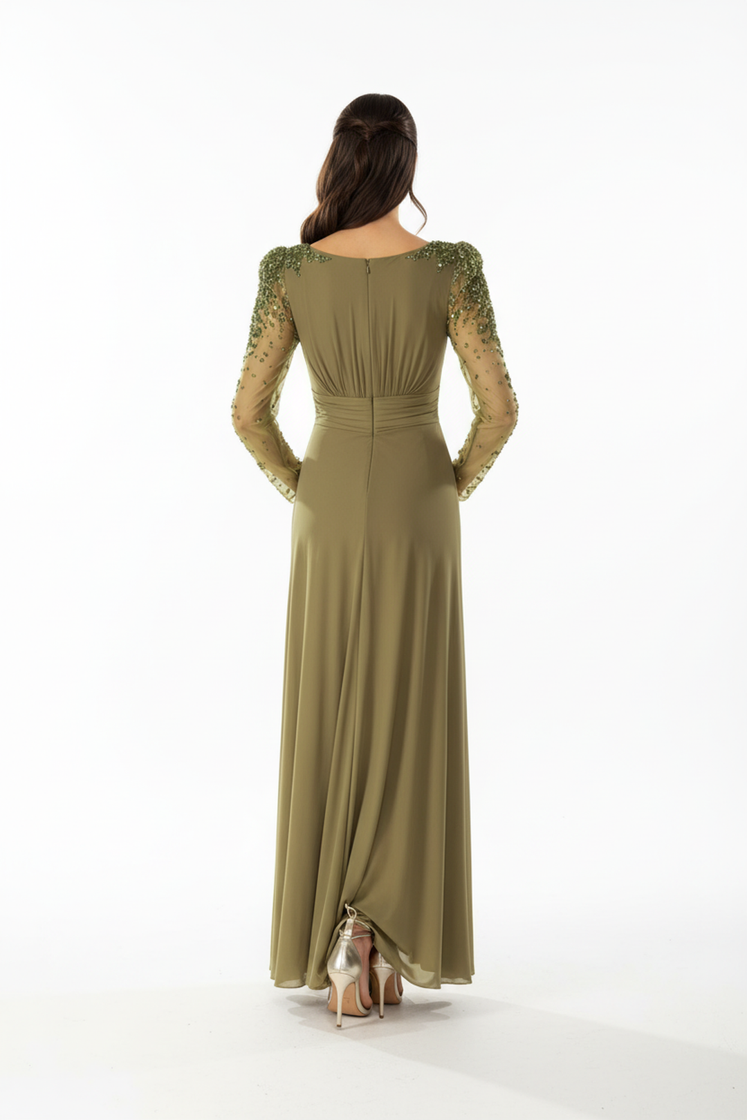 Noelle Long Sleeve Crystal Maxi Dress - Hot fashionista