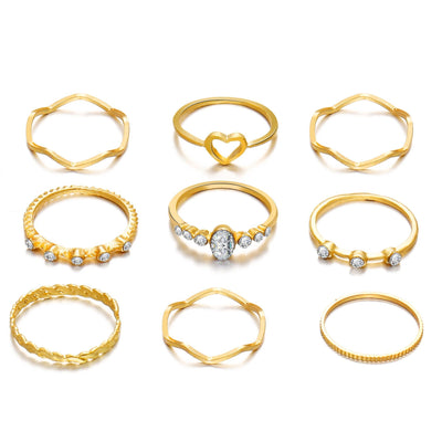 Blaire Assorted 8-pieces Rings Set - Hot fashionista