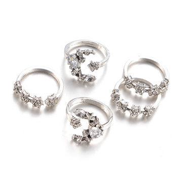Eleanor Fashion Ring Bohemian Rhinestones Ring Set