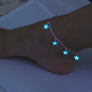 Chelsy Luminous Blue Star Anklet