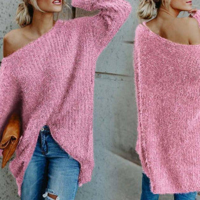 Salma Asymmetric Knitted Sweater - Hot fashionista