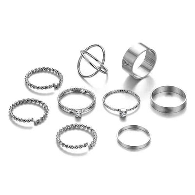 Cissy 9-pieces Rings Set - Hot fashionista