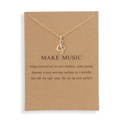 Gabby Music Note Pendant Necklace - Hot fashionista
