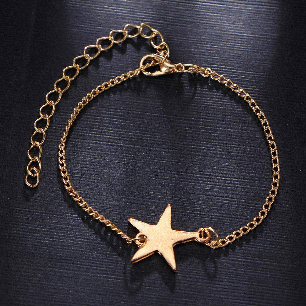 Lois Stylish Chains of Pearl Star Moon Shape Set - Hot fashionista