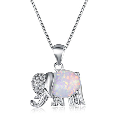 Adria Elephant Pendant Box Chain Necklace - Hot fashionista