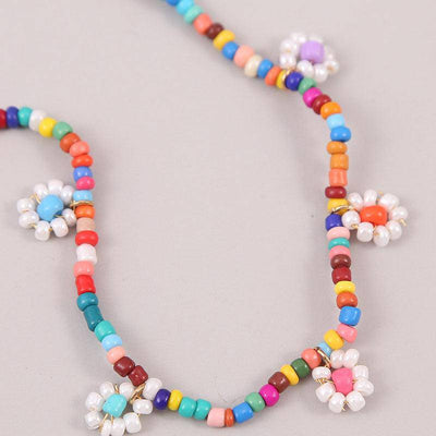 Syd Handmade Flower Bead Necklace - Hot fashionista