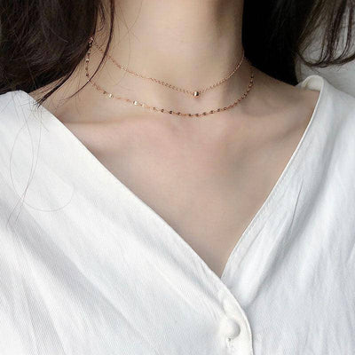 Mona 2-pieces Thin Chain Necklace - Hot fashionista