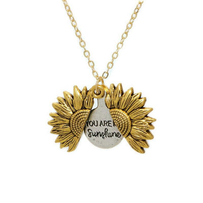 Debbi Sunflower Locket Necklace - Hot fashionista