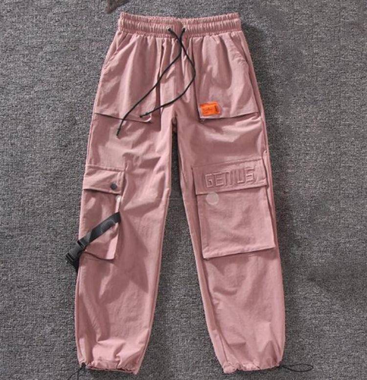 Joyce Elastic Waist Solid Cargo Pants - Hot fashionista