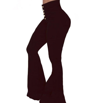 Meredith Solid Flare Pants - Hot fashionista