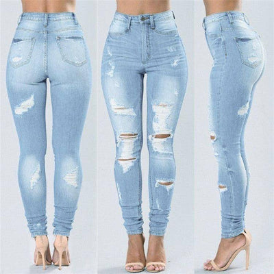 Mckenzie Tattered Denim Jeans - Hot fashionista