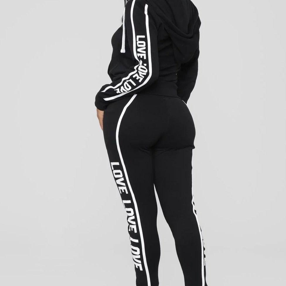Alexandra Printed Hooded Jacket & Joggings Pants Set - Hot fashionista