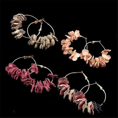 Rhea Dangle Flower Earrings