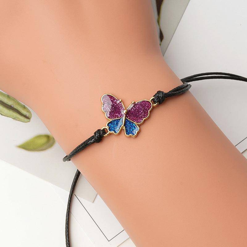 Susie Butterfly Charms Braided Bracelet
