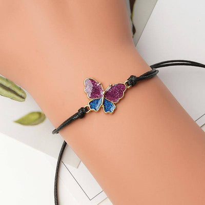 Susie Butterfly Charms Braided Bracelet - Hot fashionista