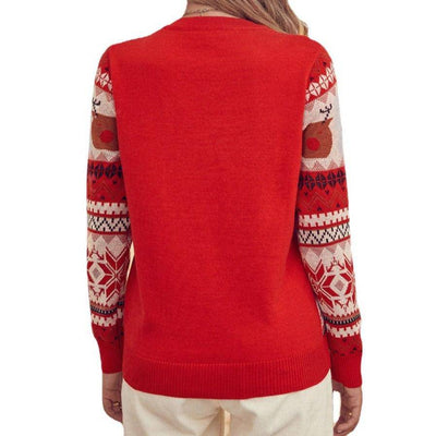 Carmella Round Neck Long Sleeve Pullover Sweater - Hot fashionista