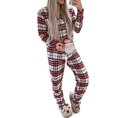Delaney Checkered Christmas Pajama Set - Hot fashionista