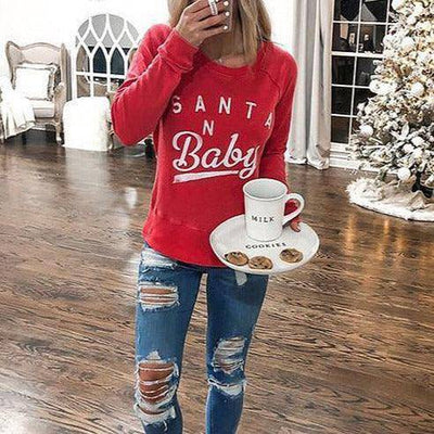 Lily Printed 'Santa Baby' Pullover Top - Hot fashionista