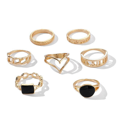 Floretta 7-pieces Assorted Ring Set