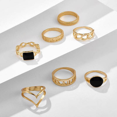 Floretta 7-pieces Assorted Ring Set