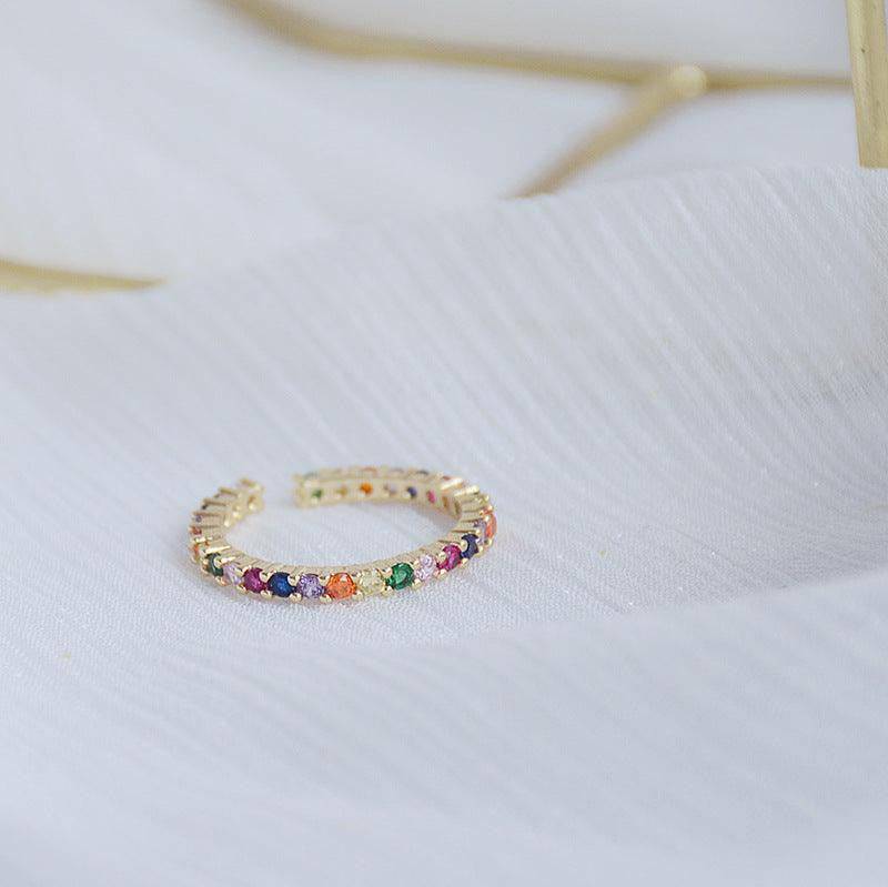 Esther Multi Colored Crystal Ring - Hot fashionista