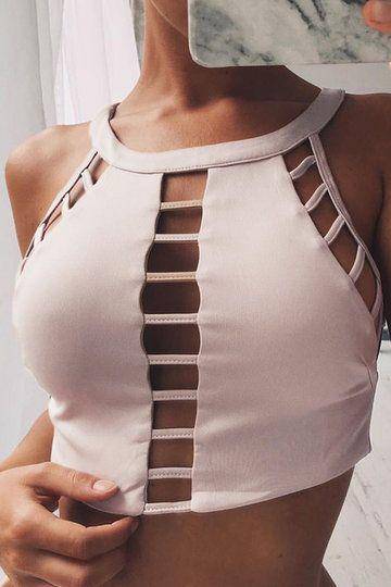 Madeline Hollow Out Crop Top - Hot fashionista