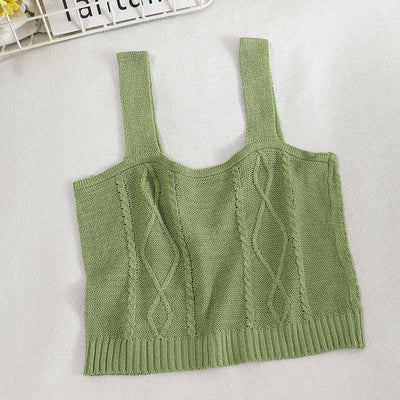 Kaylee Solid Knitted Tank Top