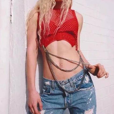 Melany See-through Solid Crop Top - Hot fashionista