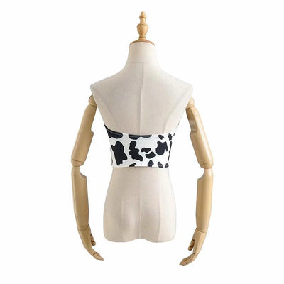 Caylee Cow Pattern Print Bandana Top - Hot fashionista