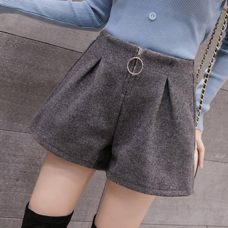 Amani Wool Mini Wide Shorts