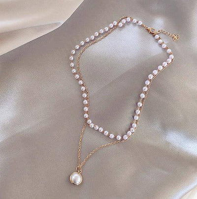 Lexa Chain Beaded Pearl Necklace - Hot fashionista
