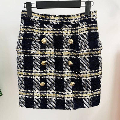 Lia Checkered Mini Skirt - Hot fashionista