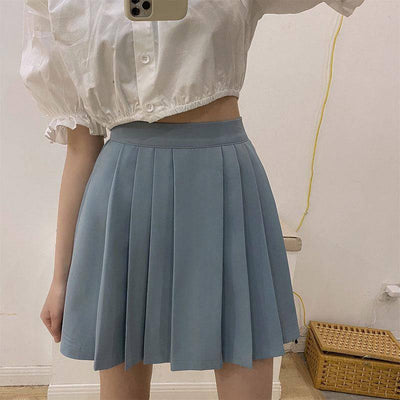 Evangeline Solid Pleated Skirt - Hot fashionista