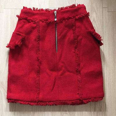 Daphne Tweed Solid Decor Skirt