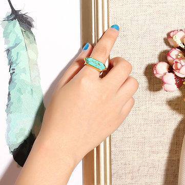 Fiona Hexagonal Turquoise Ring