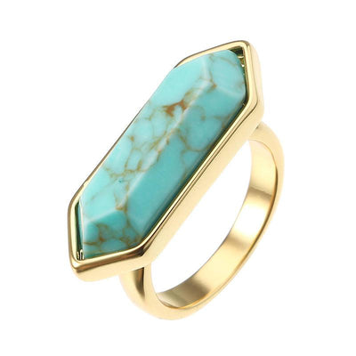 Fiona Hexagonal Turquoise Ring