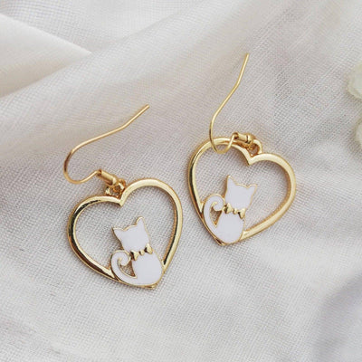 Madison Hearty Cat Wire Hook Earrings - Hot fashionista