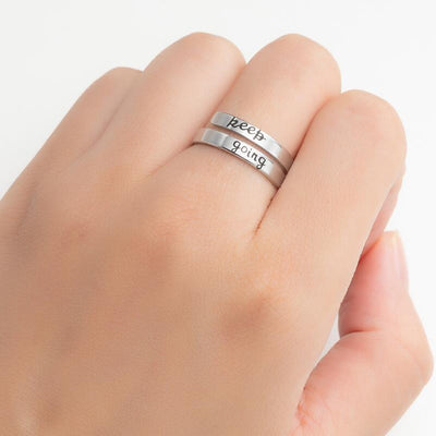 Hot Fashionista Jeane Imprinted Stainless Ring