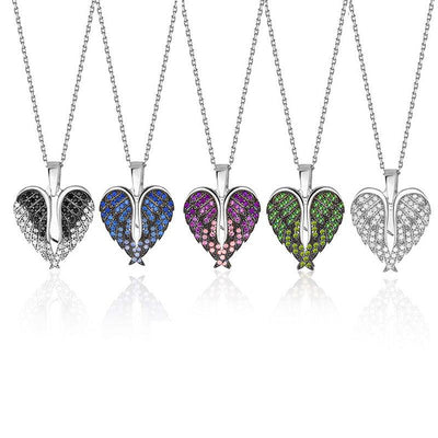 Hot Fashionista Jessica Crystal Wing Pendant Necklace