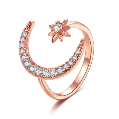 Hot Fashionista Joss Moon Star Micro Zircon Ring
