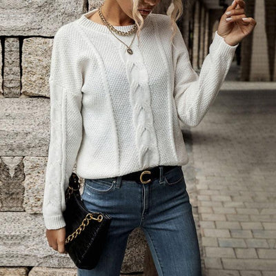 Hot Fashionista Kaylynn Knitted Solid Sweater