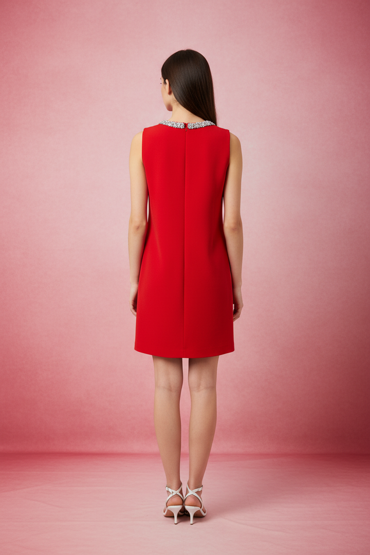 Harper Embellished Ruffle-Hem Shift Dress - Hot fashionista