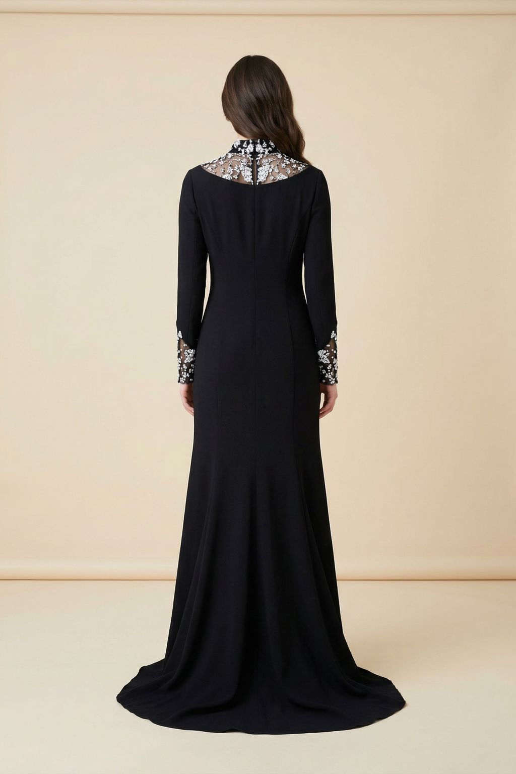 Heidi Crepe Embroidered Maxi Dress