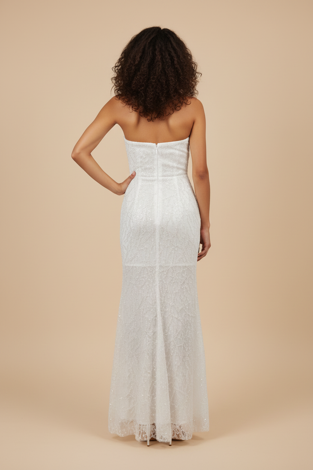 Piper Exquisite V Neck Sequined Beaded Dress - Hot fashionista