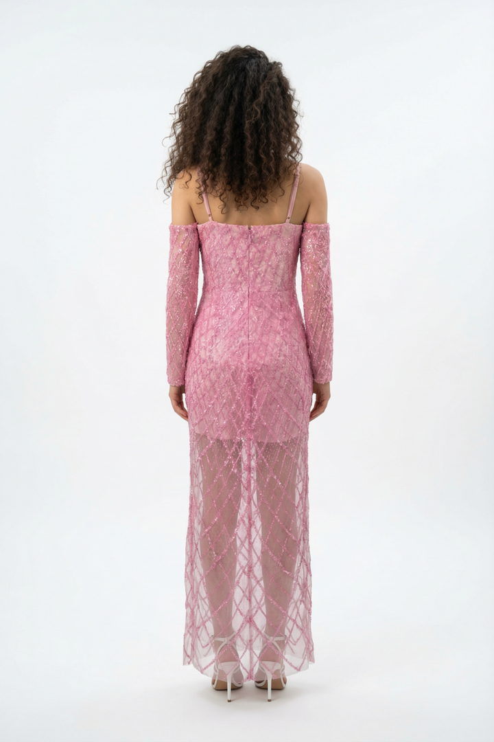 Thea See-through Strappy Maxi Dress