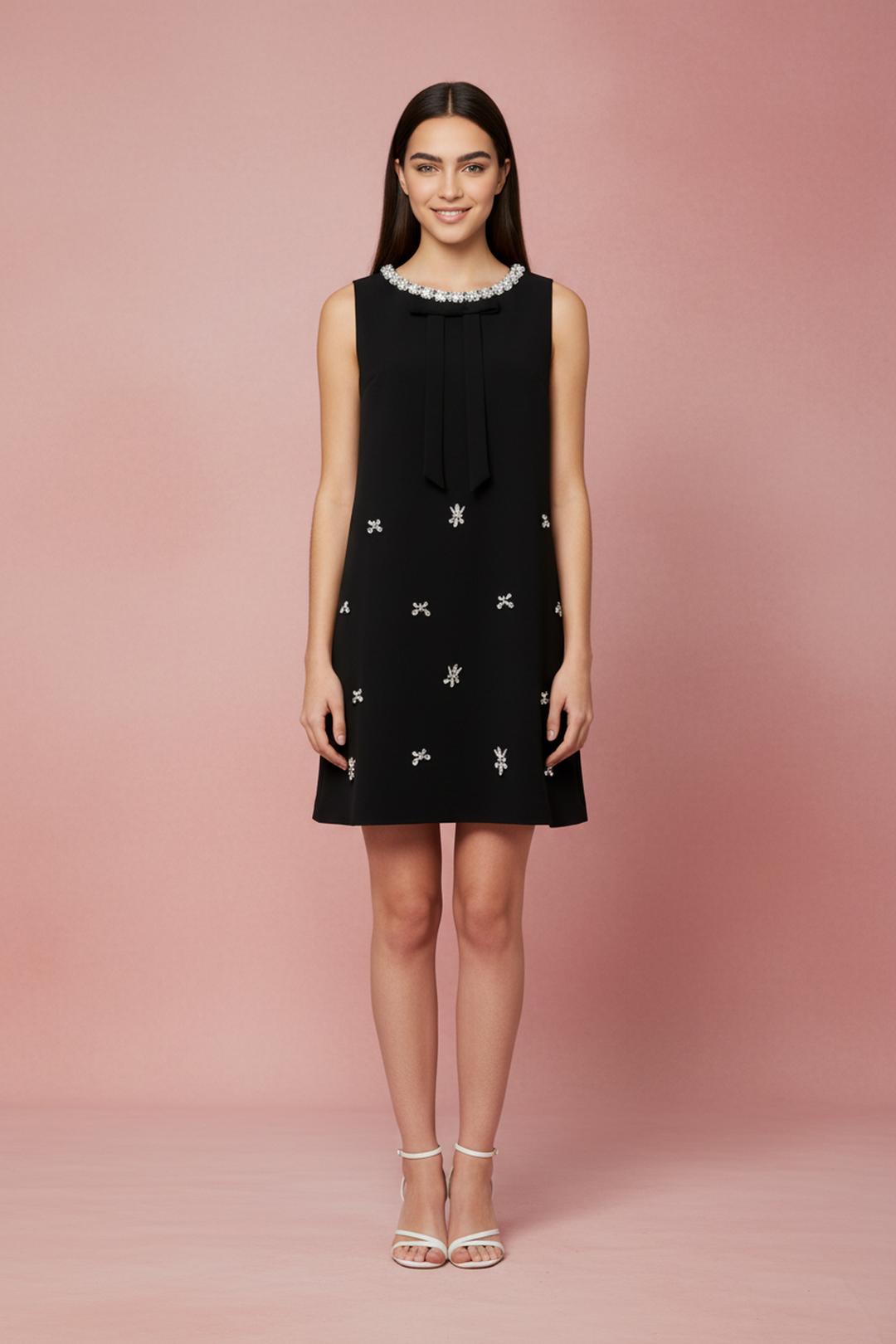 Harper Embellished Ruffle-Hem Shift Dress - Hot fashionista